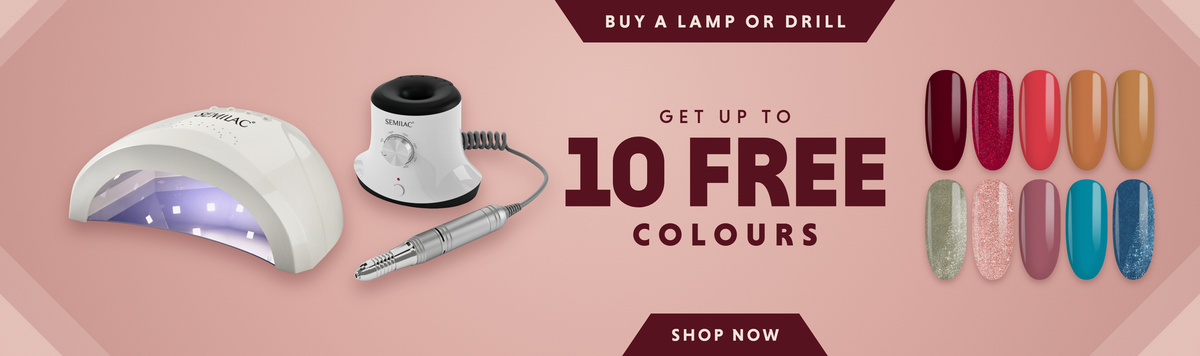Buy a lamp or drill, get up to 10 free colours.