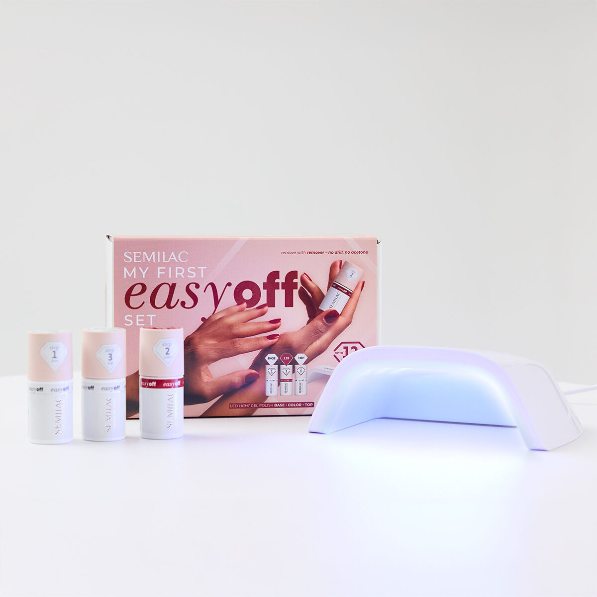 Semilac My First EASY OFF Set L18 Red Core with 15W/24 UV/LED Lamp