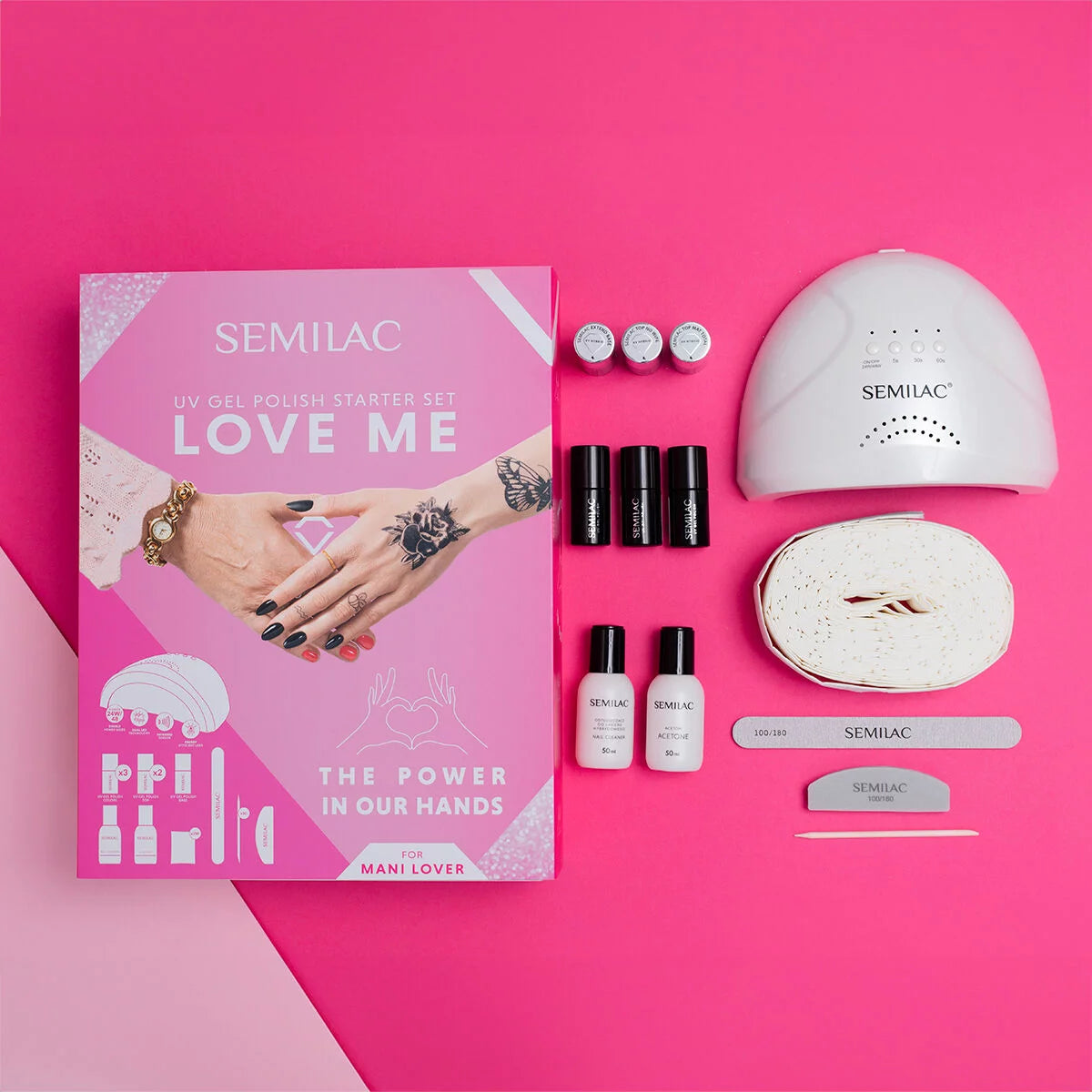 Semilac UV Gel Polish Starter Set LOVE ME