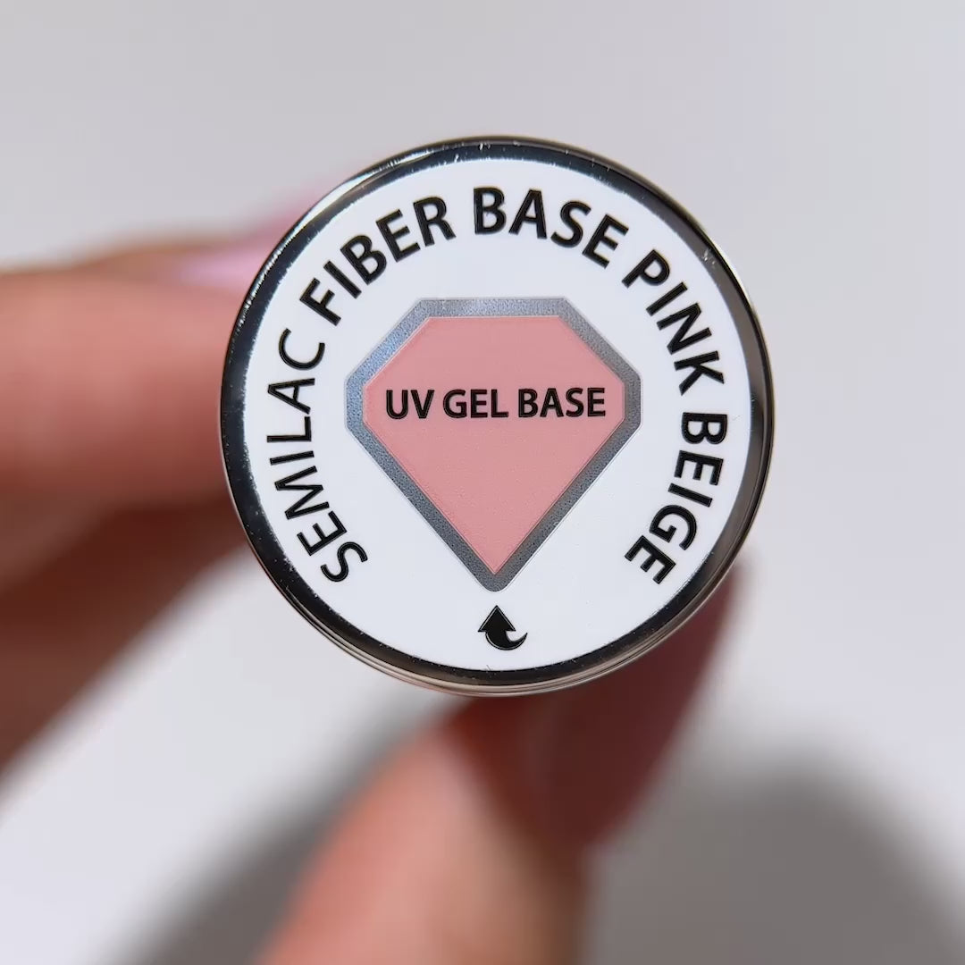 Semilac Fiber Base Pink Beige UV Gel Polish