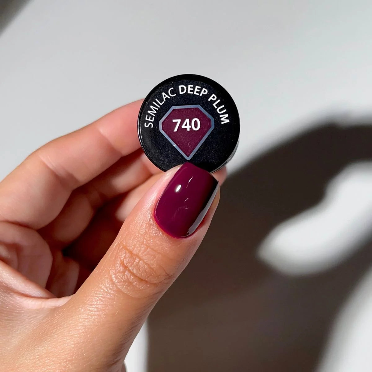 Semilac 740 Deep Plum UV Gel Polish