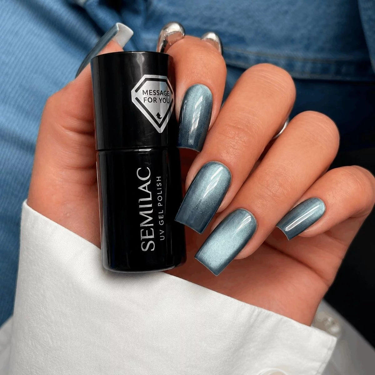 Semilac 739 Teal Jelly Gloss UV Gel Polish