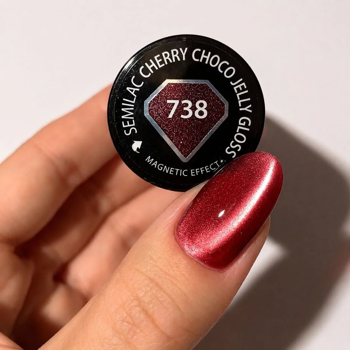 Semilac 738 Cherry Choco Jelly Gloss UV Gel Polish
