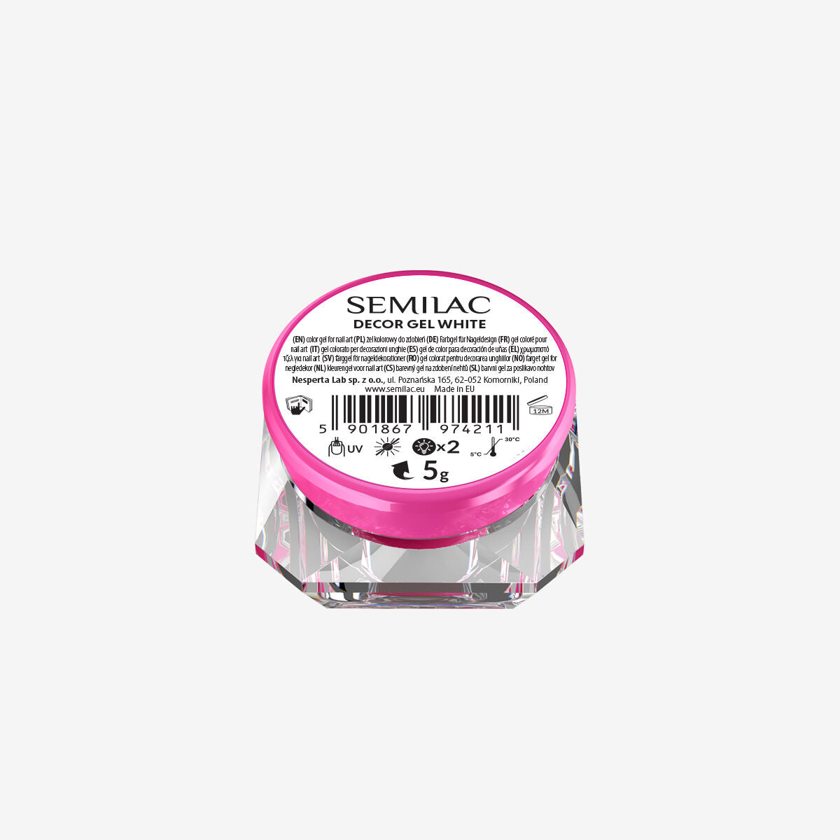 Semilac White Decor Gel 5g