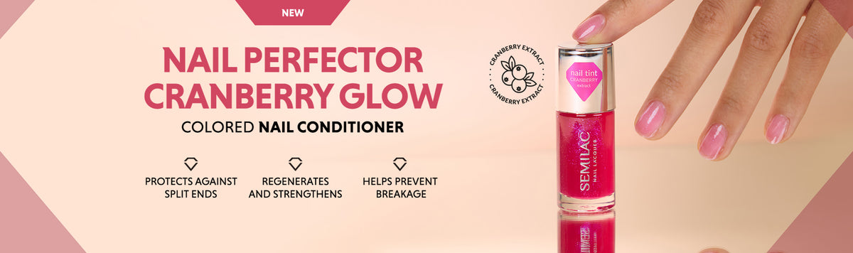 New Semilac Nail Perfector Cranberry Glow – desktop campaign banner
