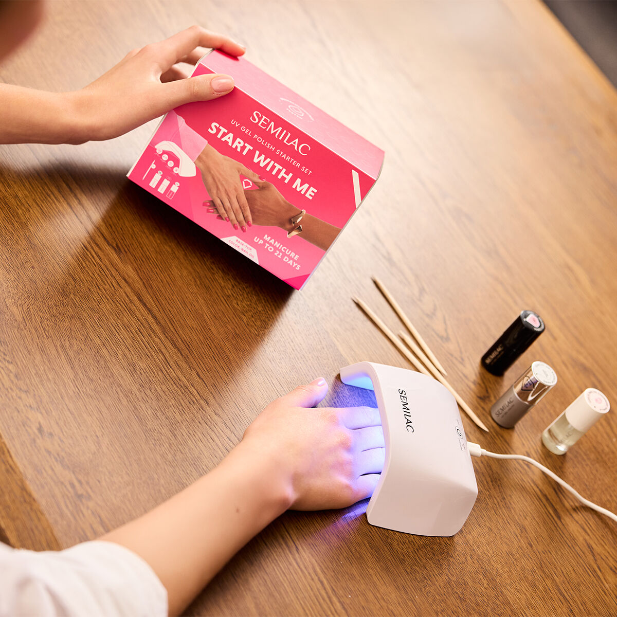 Semilac Start With Me Set with 15W/24 UV Led Lamp