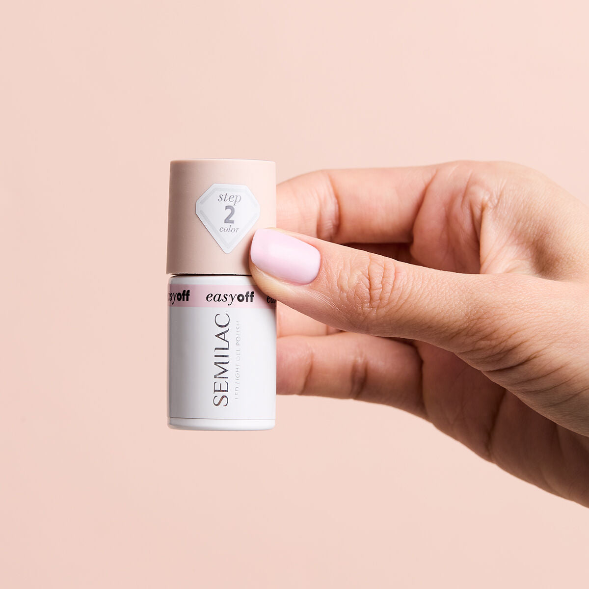 Semilac EASY OFF L11 Pink Marshmallow Gel Polish LED LIGHT