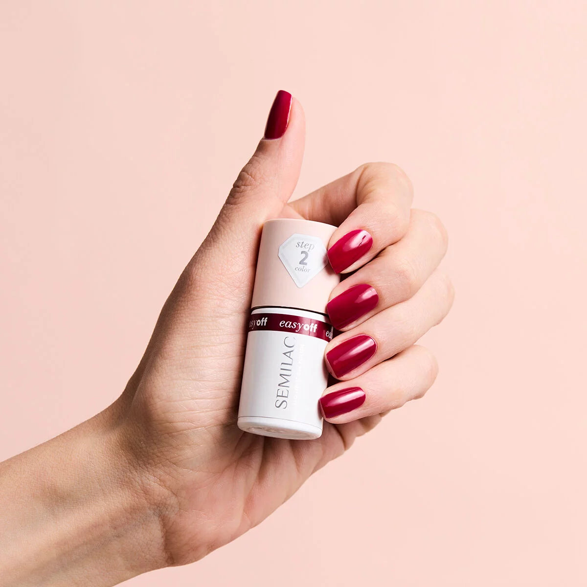 Semilac EASY OFF L19 Cherry Coke Gel Polish LED LIGHT