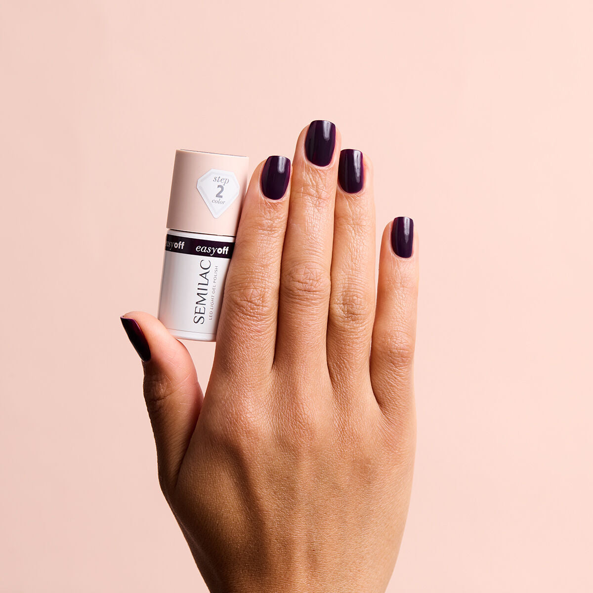Semilac EASY OFF L21 Berry on Top Gel Polish LED LIGHT