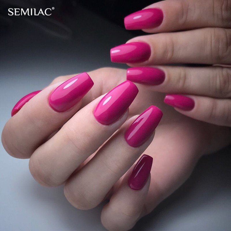 Semilac Base + Top + 011 Purple Diamond UV Gel Polish Set - Semilac Shop
