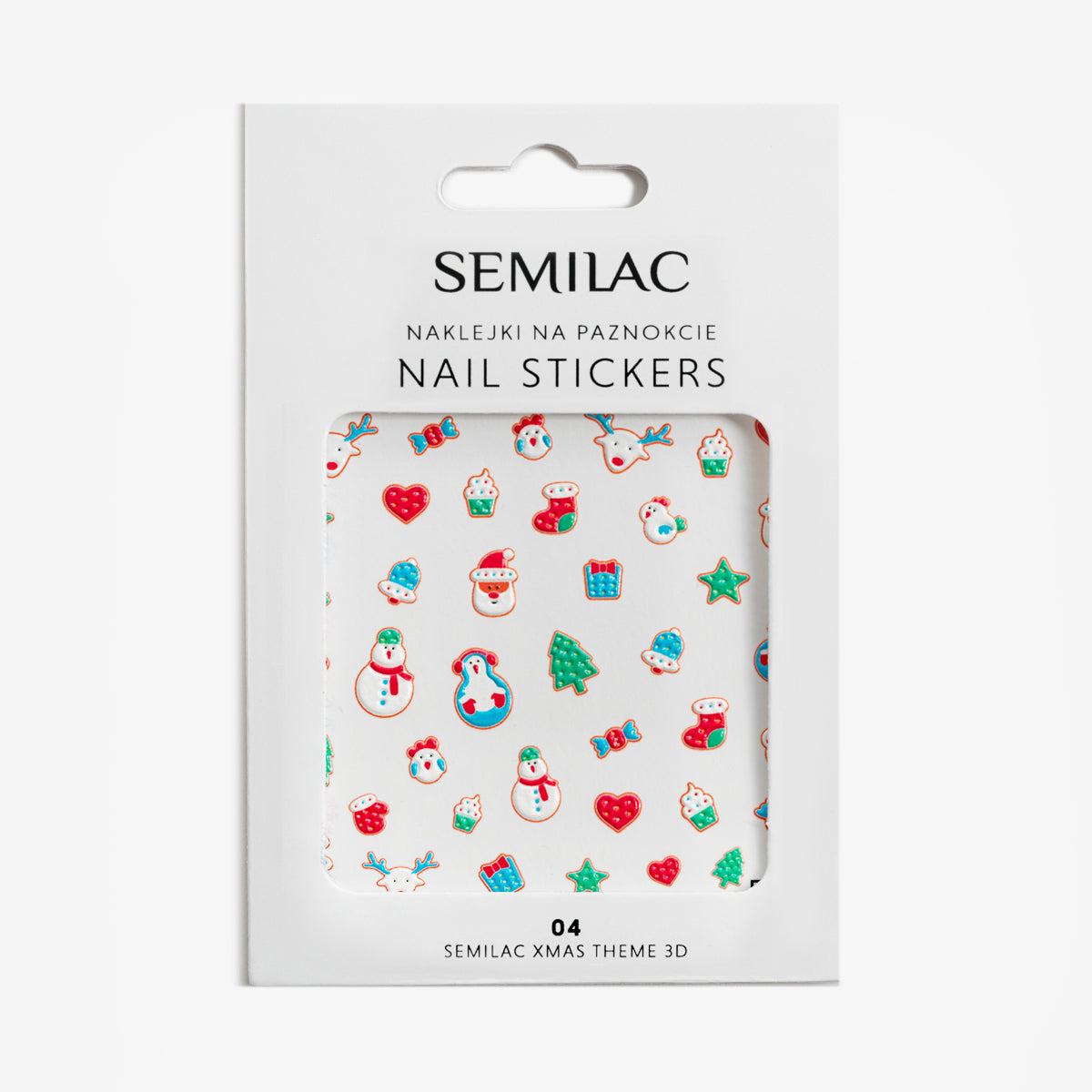 Semilac Xmas theme 3D Nail Stickers 04 - Semilac UK