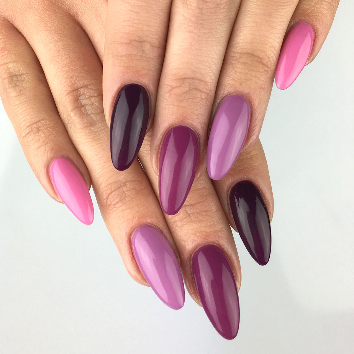Semilac Base + Top + 099 Dark Purple Wine UV Gel Polish Set - Semilac Shop