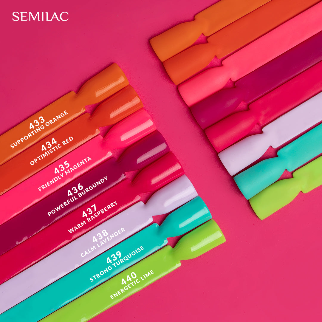 Semilac 433 Supporting Orange UV Gel Polish 7ml - Semilac UK