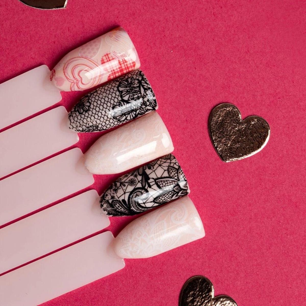 Semilac Nail Transfer Foil Pink Heart 26 - Semilac UK