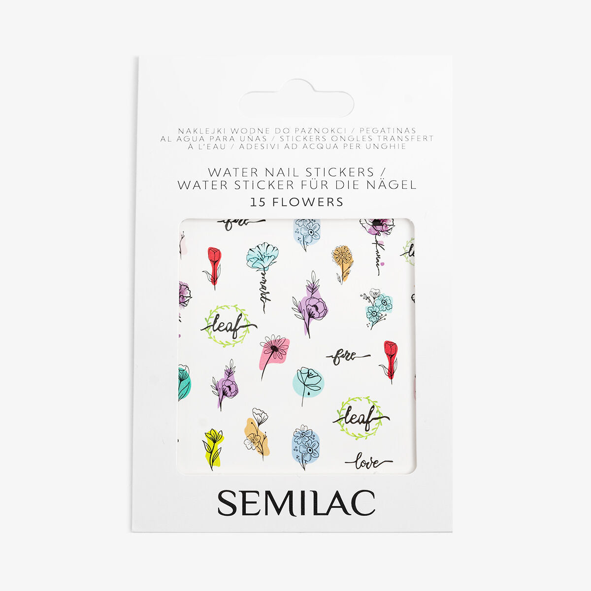 Semilac Water Nail Stickers Flowers 15 - Semilac UK