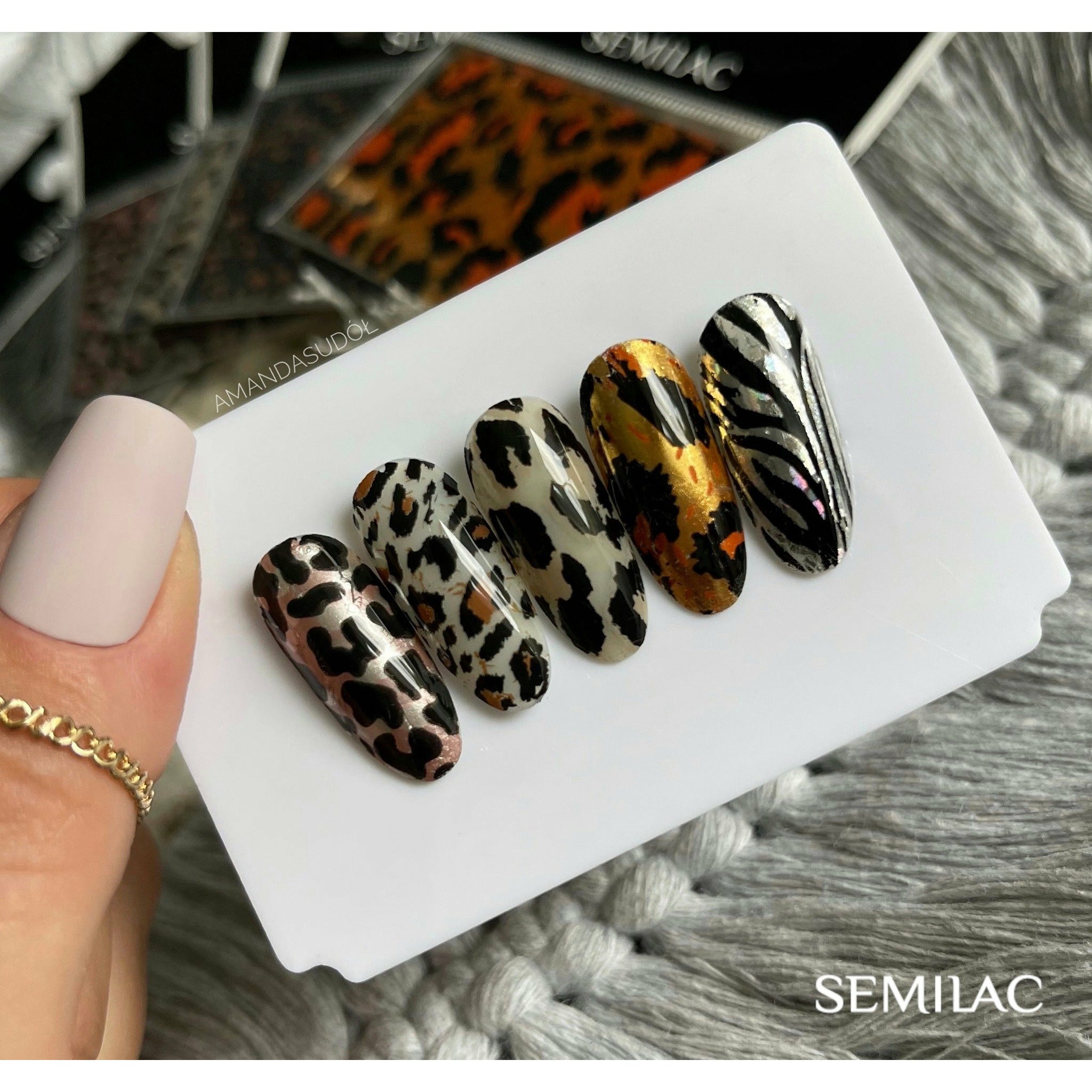 Semilac Nail Transfer Foil Wild Animals 17 - Semilac Shop