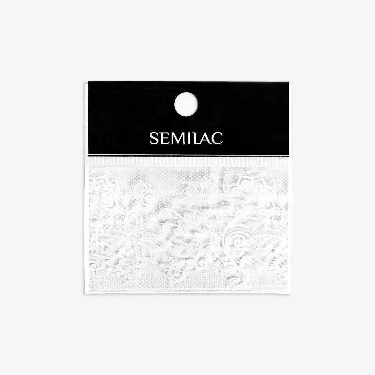 Semilac Nail Transfer Foil White Lace 22 - Semilac UK