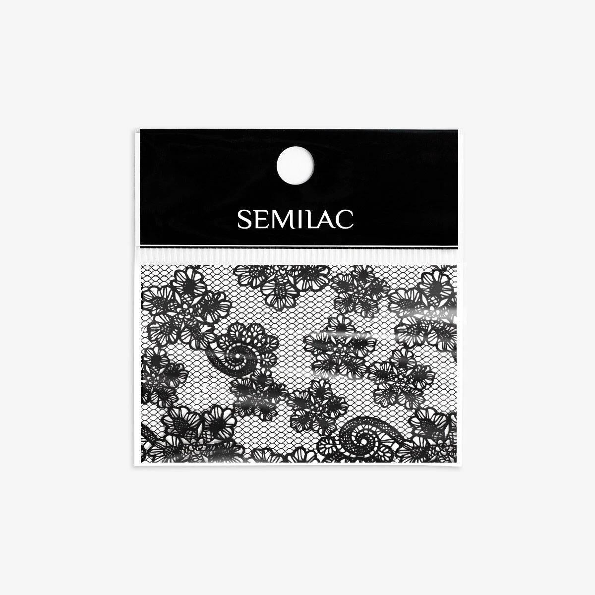 Semilac Nail Transfer Foil Black Lace 24 - Semilac UK