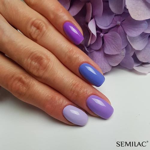 Semilac Base + Top + 279 Light Violet UV Gel Polish Set - Semilac UK