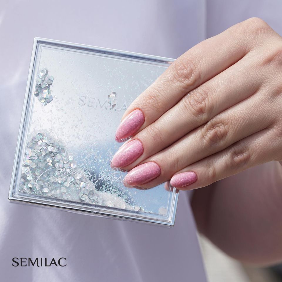 Semilac 319 Shimmer Dust Pink UV Gel Polish 7 ml - Semilac Shop