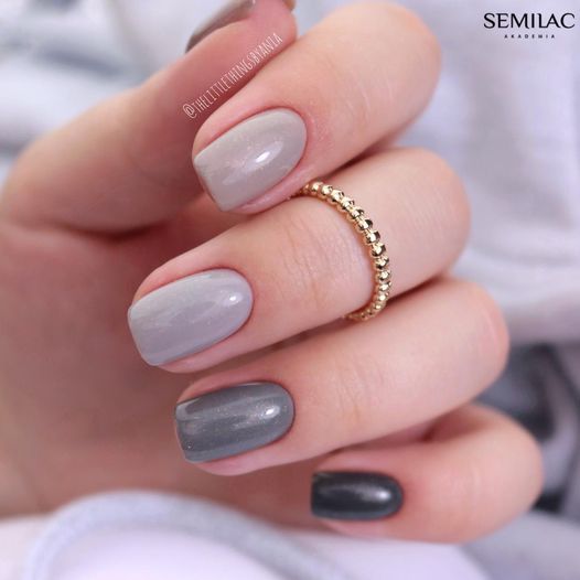 Semilac 338 Cozy Grey Shimmer UV Gel Polish 7ml - Semilac UK