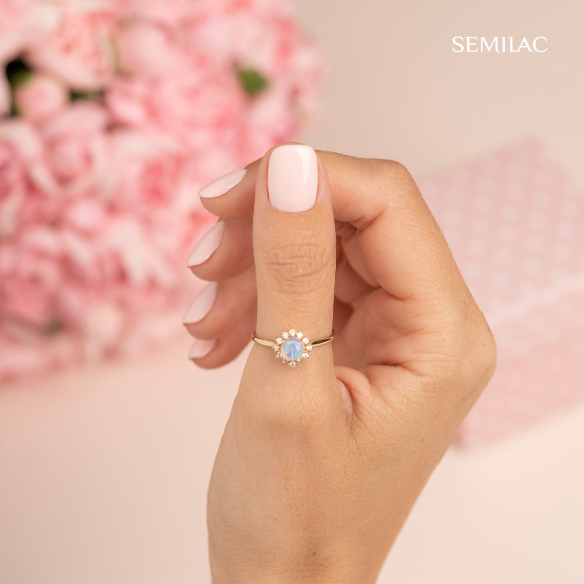 Semilac 574 Bride In Powder Pink UV Gel Polish 7ml - Semilac Shop