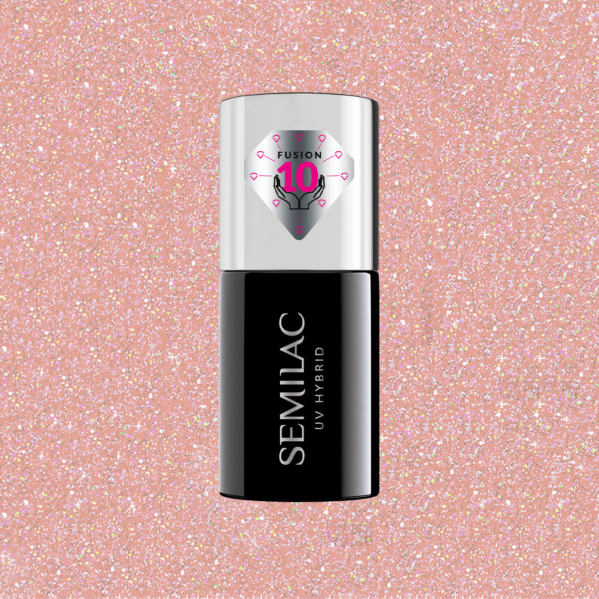 Semilac Extend Care 5in1 804 Glitter Soft Beige 7ml - Semilac Shop