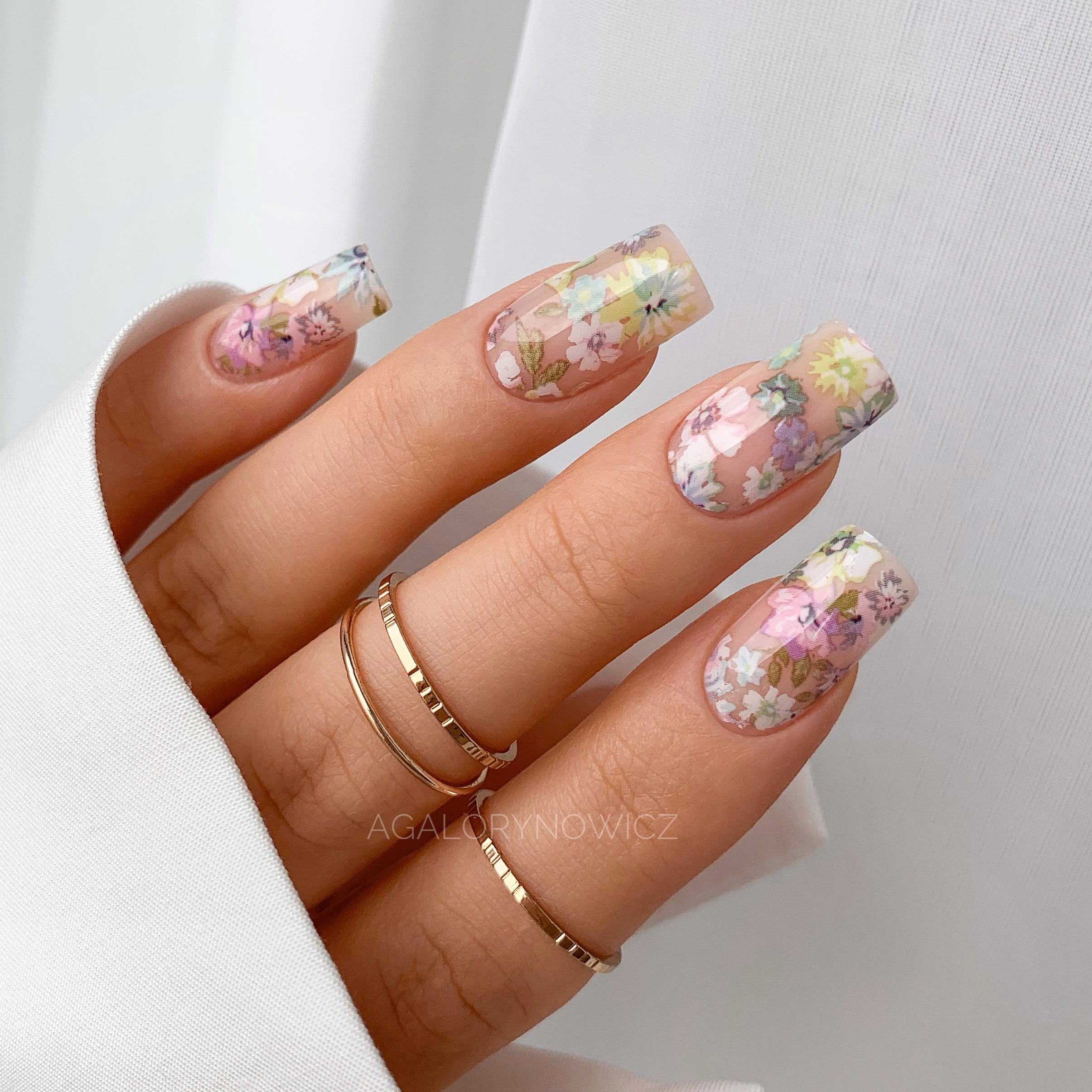 Flower deals nail transfers