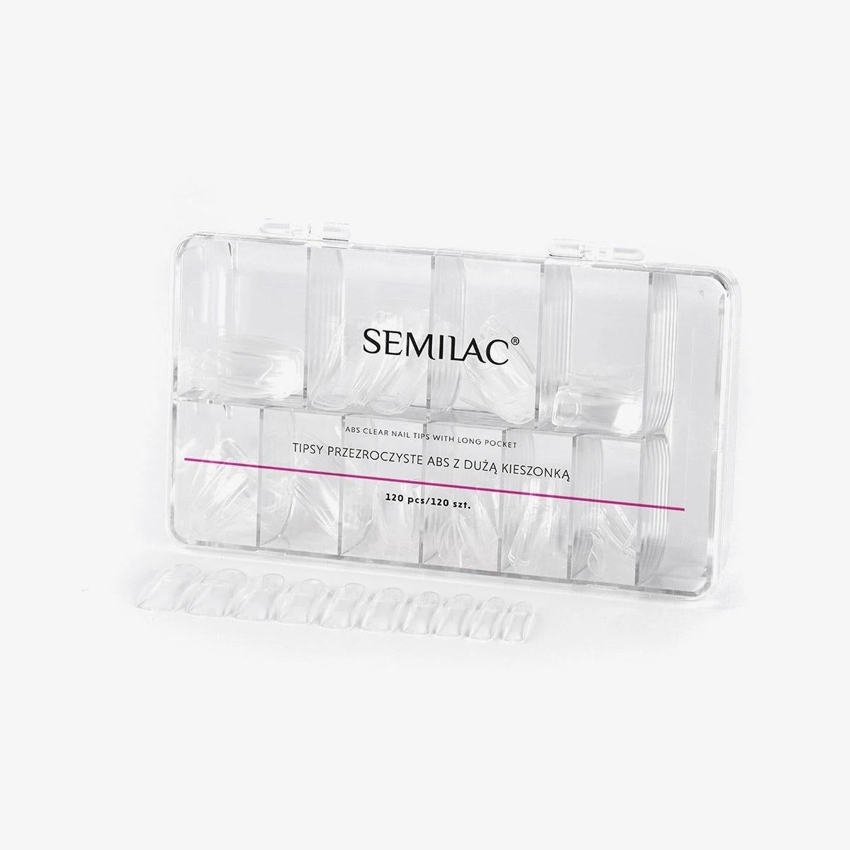 Semilac Clear Tips 120 pcs. With a Long Pocket - Semilac UK