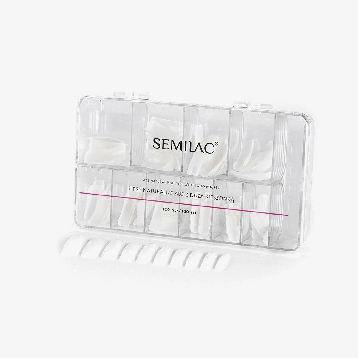 Semilac Natural Tips 120 pcs. With a Long Pocket - Semilac UK