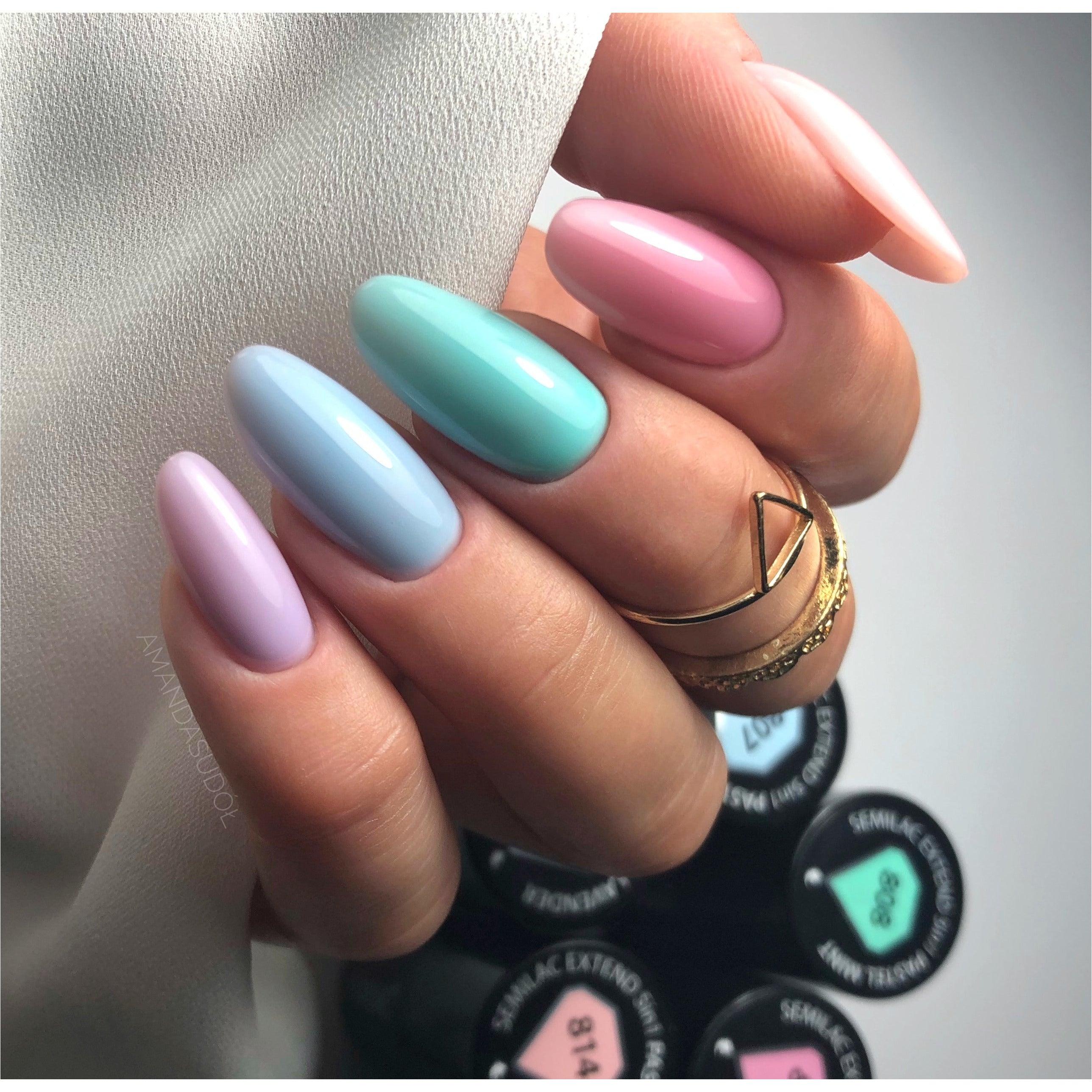 Semilac Extend Base 808 Pastel Mint 5 in 1 UV Gel Polish 7 ml - Semilac Shop