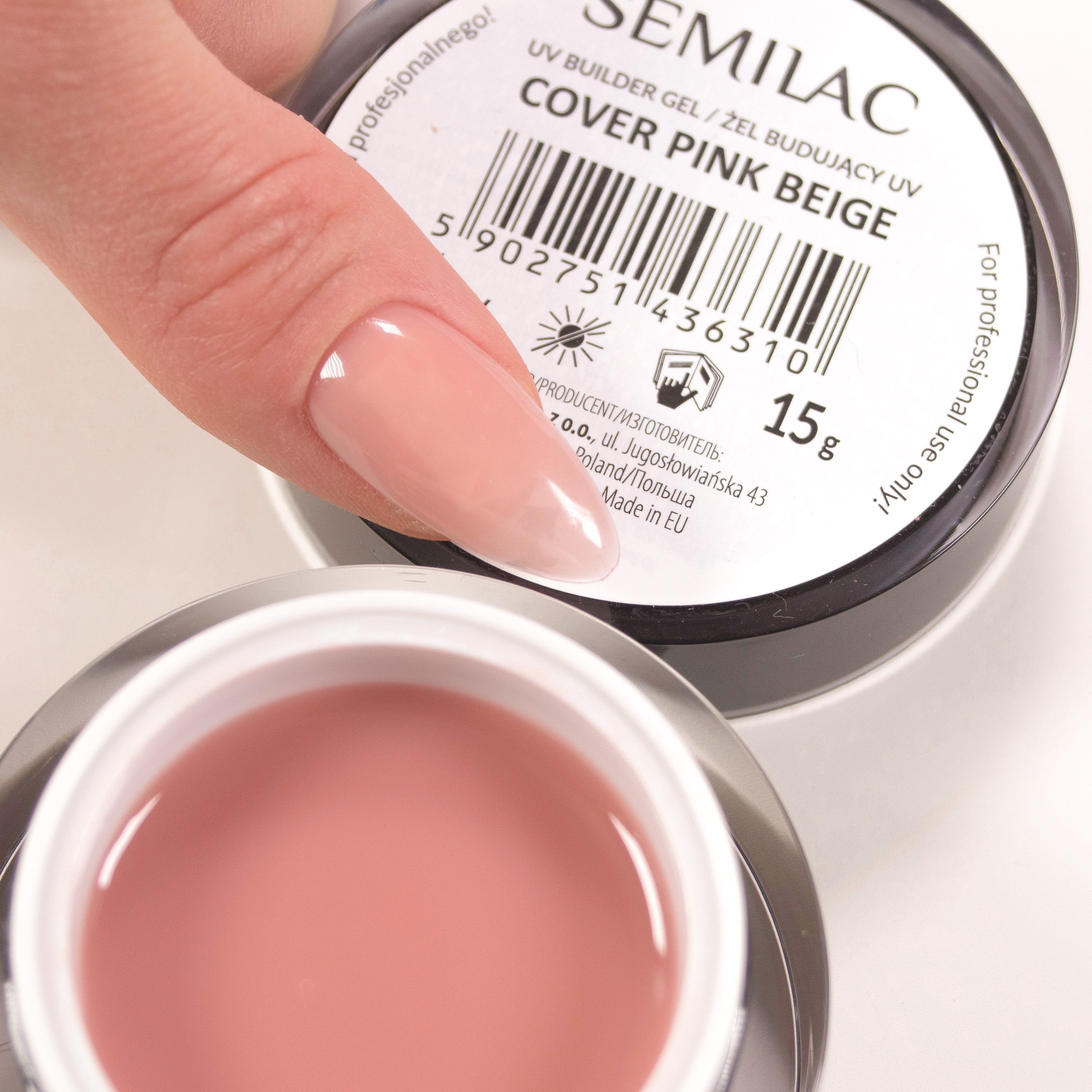 Semilac Builder Gel Cover Pink Beige 15g - Semilac UK