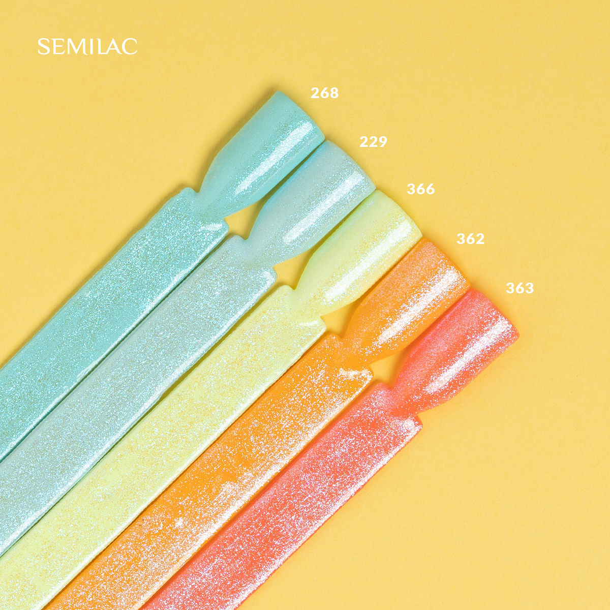 Semilac Top Coat No Wipe Sparkling Blue T18 UV Gel 7ml - Semilac Shop