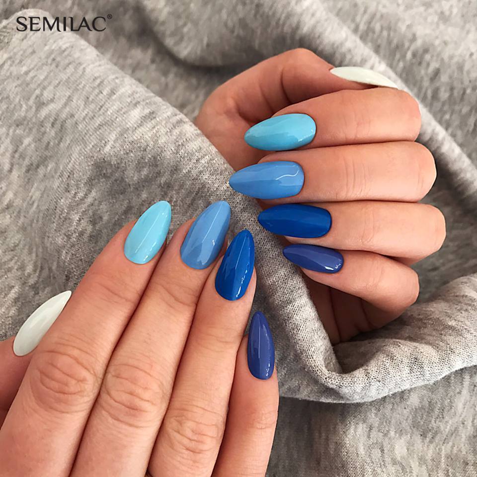 Semilac 044 Intense Blue UV Gel Polish7 ml - Semilac Shop