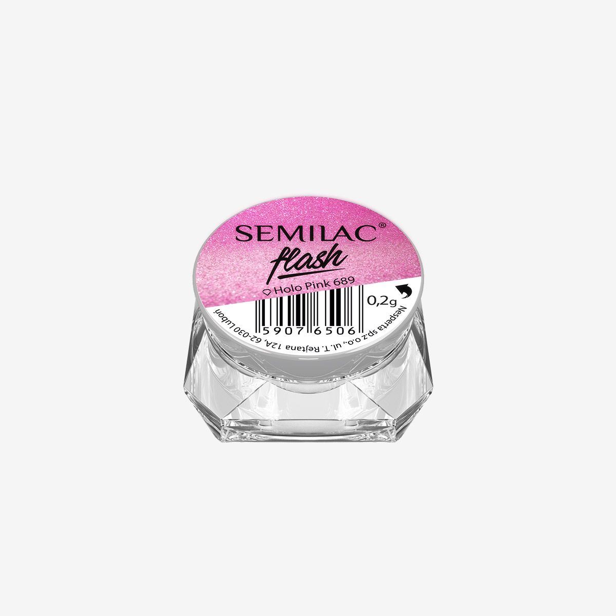 Semilac Flash Holo Pink 689 - Semilac Shop