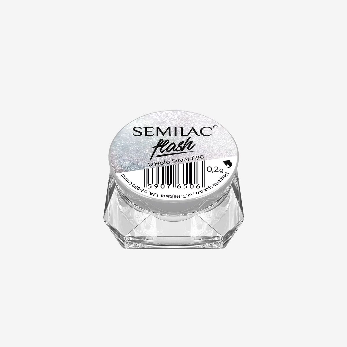 Semilac Flash Holo Silver 690 - Semilac Shop