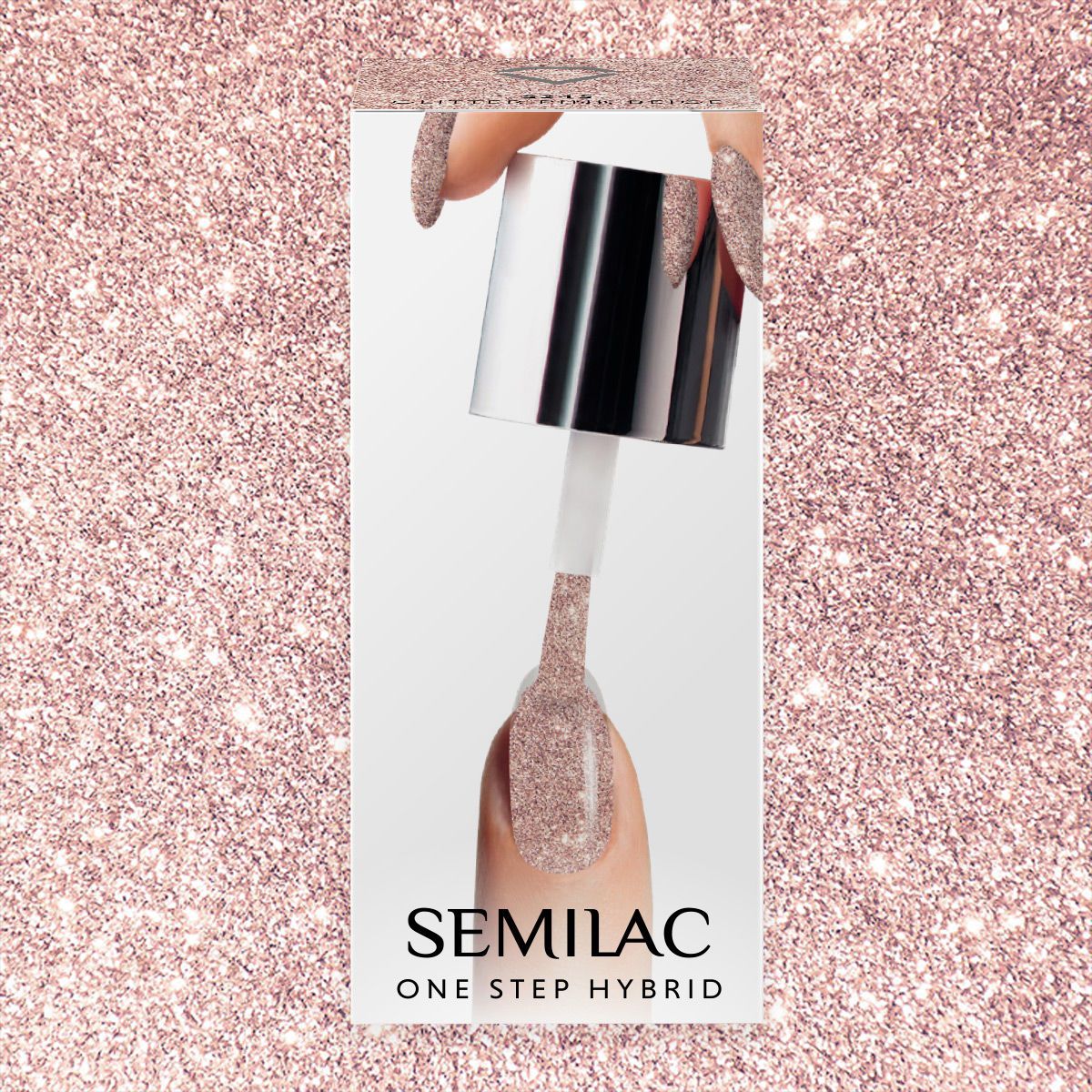 Semilac One Step Gel Polish Bottle 5ml 245 Glitter Pink Beige - Semilac Shop