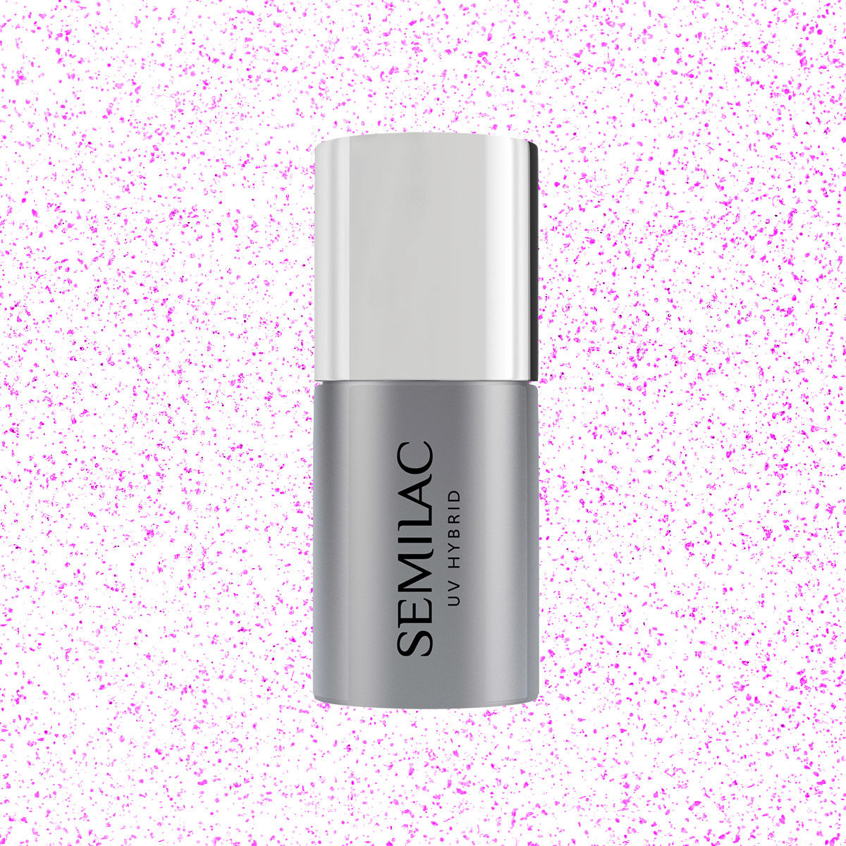 Semilac Top Coat No Wipe Sparkling Pink T17 UV Gel 7ml - Semilac Shop